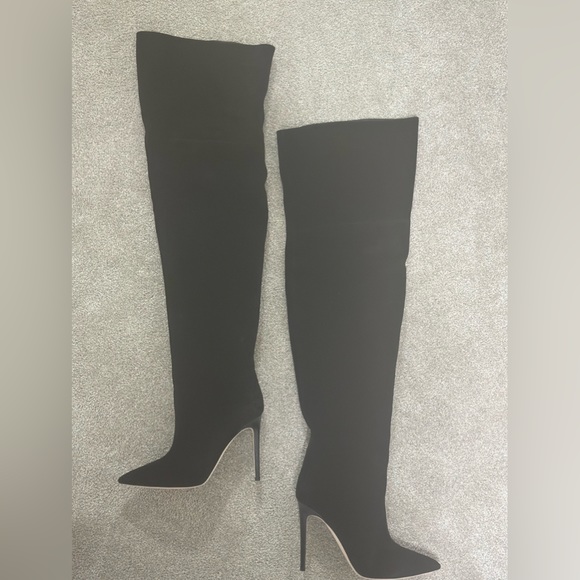 Stunning! Brand New Paris Texas OTK Black Suede Boot 42 - Picture 4 of 12